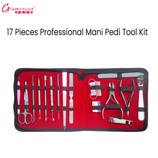 Glamorous Face 17 Pieces Professional Mani Pedi Tool Kit