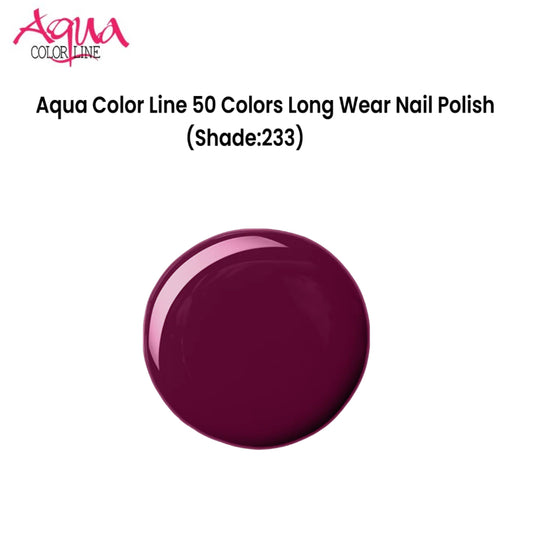 Aqua Color Line 50 Colors Long Wear Nail Polish (Shade:233)
