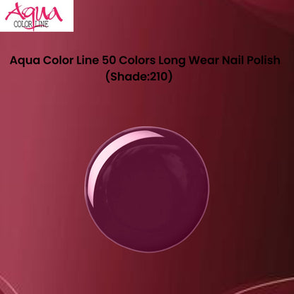 Aqua Color Line 50 Colors Long Wear Nail Polish (Shade:210)