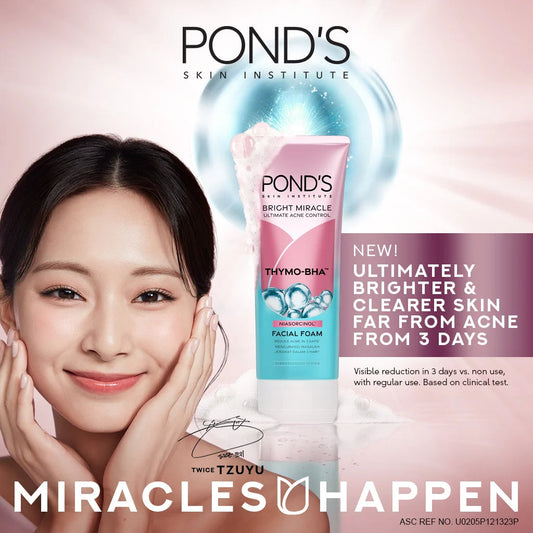 Pond's Bright Miracle Ultimate Acne Control Thymo BHA Facial Foam 100g