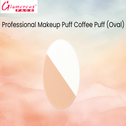 Glamorous Face Professional Makeup Puff Coffee Puff (Oval)