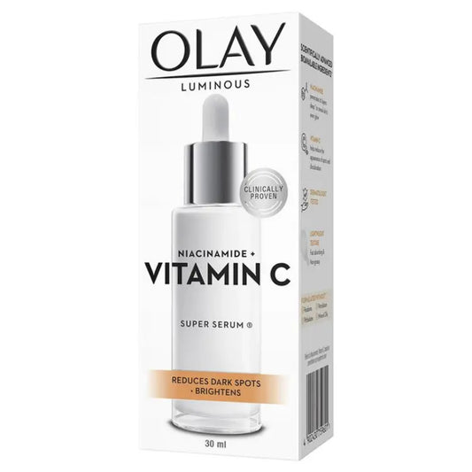 Olay Luminous Niacinamide + Vitamin C Super Serum 30ml - Reduces the Look of Dark Spots & Boosts Skin Radiance