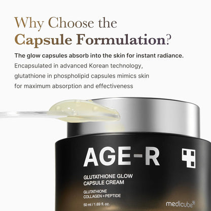Medicube AGE-R Glutathione Glow Capsule Cream 50 ml Brightening & Anti-Aging Care (K Beauty)