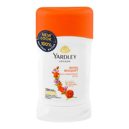 Yardley London Royal Bouquet 72H Anti-Perspirant Deodorant Stick 40g – Long Lasting Floral Fragrance with Vitamin E, 72 Hour 
