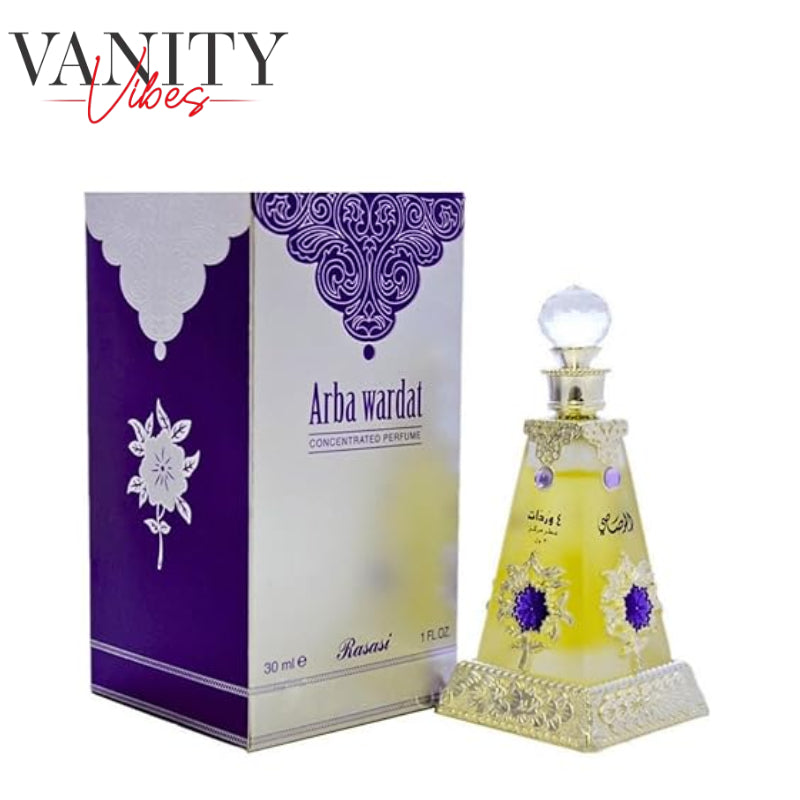Arba Wardat Perfume Oil By Rasasi 30ml For Men & Women