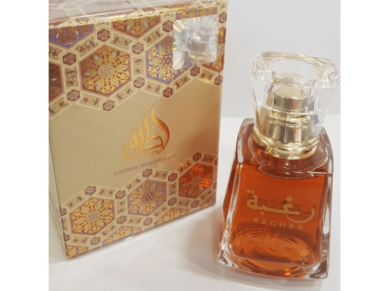 Lattafa Raghba Eau de Parfum 100ml with Deodorant - Long Lasting Original Sweet Gourmand Fragrance Gift Set for Men & Women