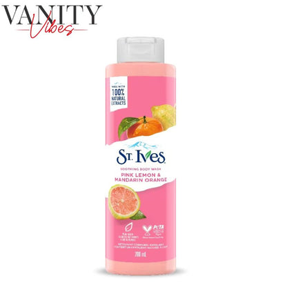 St Ives Soothing Body Wash Pink Lemon & Mandarin Orange 700ml Refreshing & Gentle Care