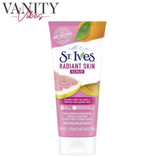 St. Ives Radiant Skin Pink Lemon & Mandarin Orange Scrub 170g Brightening & Exfoliating Face Scrub