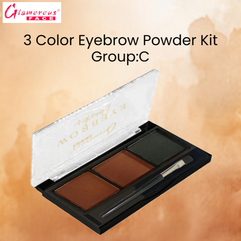 Glamorous Face 3 Color Eyebrow Powder Kit (Group:C)