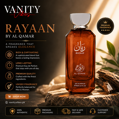 AL Qamar Rayyan Eau de Parfum 95ml Pour Homme - Long Lasting Perfume for Men