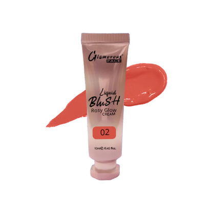 Glamorous Face Rosy Glow Liquid Blush Cream 12ml (Shade:02)
