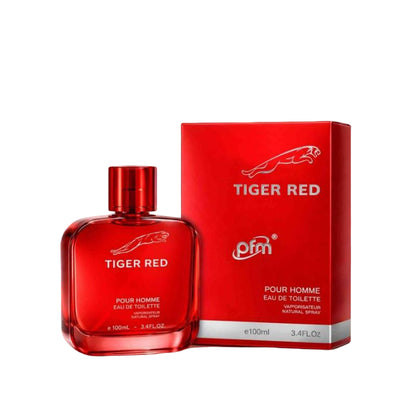 Tiger Red PFM Pour Homme Eau De Toilette 100ml – Long Lasting Warm Spicy Woody Fragrance Perfume for Men Bold Masculine Daily