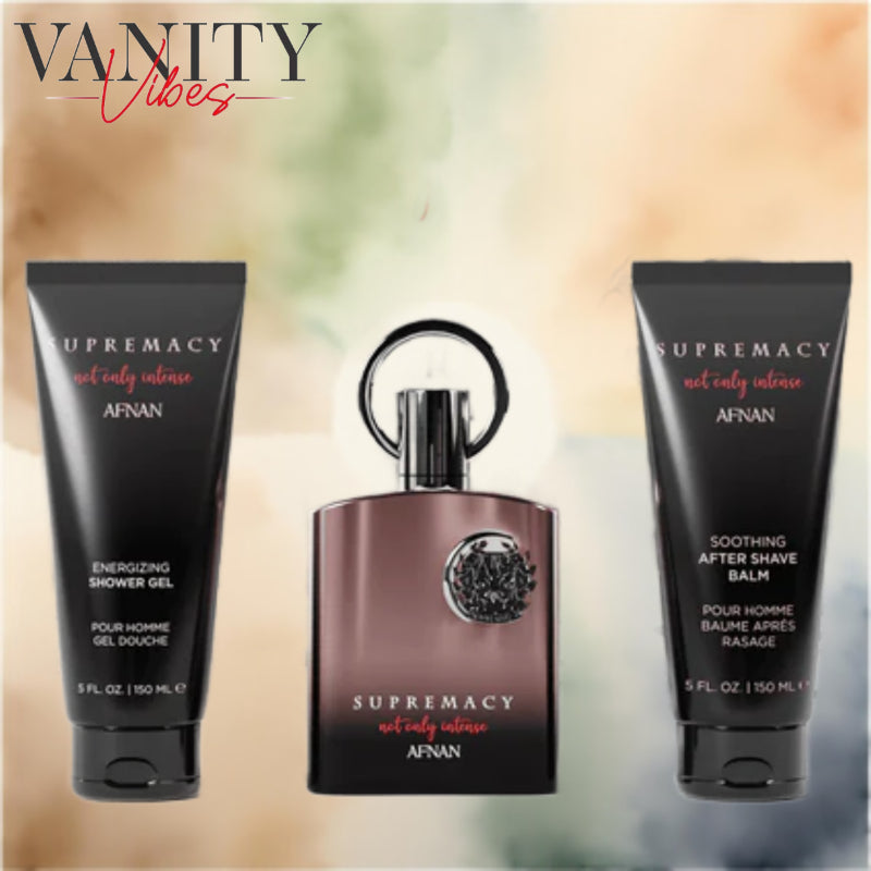Afnan supremacy Not Only Intense Gift Set, Extrait de Parfum100ml / After Shave 150ml / Shower Gel 150ml