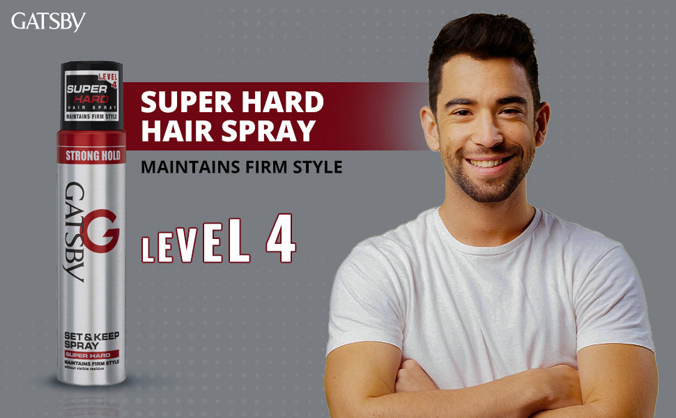 Gatsby Set & Keep Super Hard Hair Spray 66ml - Ultra Strong Hold Finishing Spray for Long Lasting Style Control, Anti Frizz &