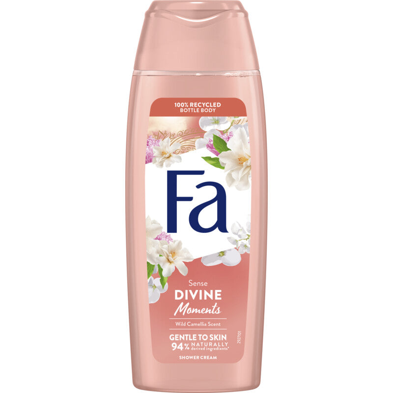 Fa Sense Divine Moments Wild Camilla Scent Shower Gel 250ml – Gentle to Skin, 94% Naturally Derived Ingredients, 100% Recycle