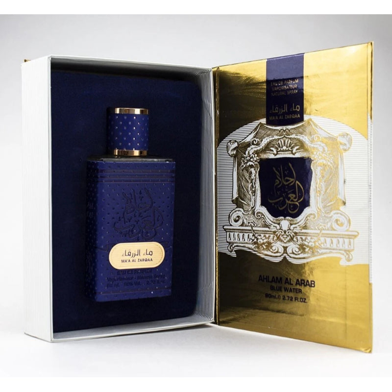 MA'A AL ZARQAA Ahlam Al Arab Blue Water by Ard Al Zaafran Eau de Parfum 80ml for Men & Women