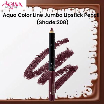 Aqua Color Line Jumbo Lipstick Pencil (Shade:208)