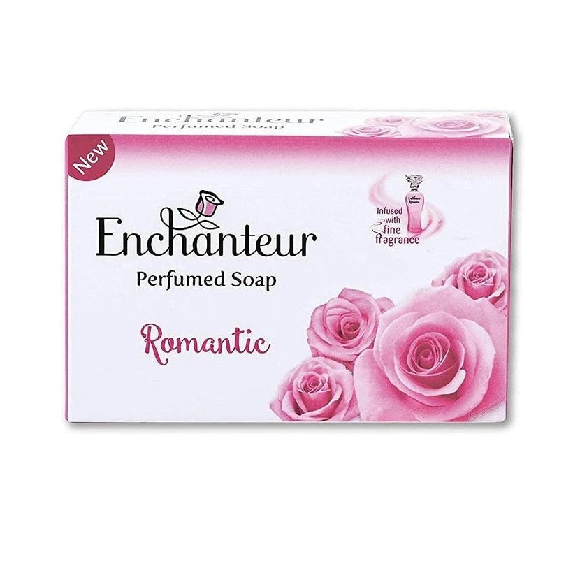 Enchanteur Romantic Deluxe Perfumed Soap 90g - Long Lasting Floral Fragrance Beauty Soap for Soft, Smooth & Fresh Radiant Ski