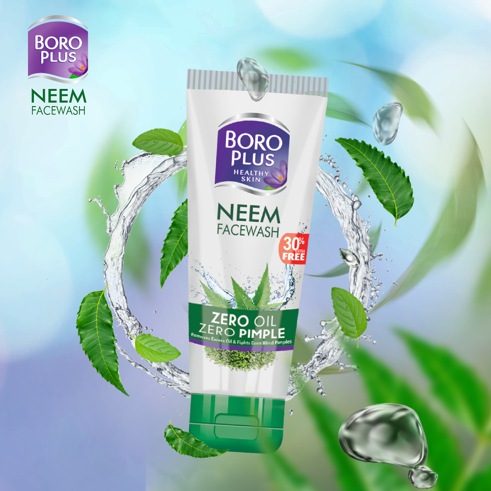 Emami BoroPlus Neem Face Wash 50ml (30% Extra) - Deep Cleansing Anti Acne Face Wash for Oil Control, Fresh & Clear Skin Care