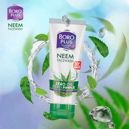 Emami BoroPlus Neem Face Wash 50ml (30% Extra) - Deep Cleansing Anti Acne Face Wash for Oil Control, Fresh & Clear Skin Care