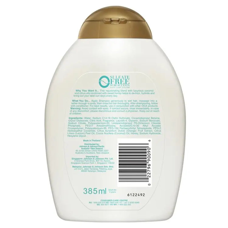 Ogx Quenching + Coconut Curls Bounce & Shine Shampoo 385ml