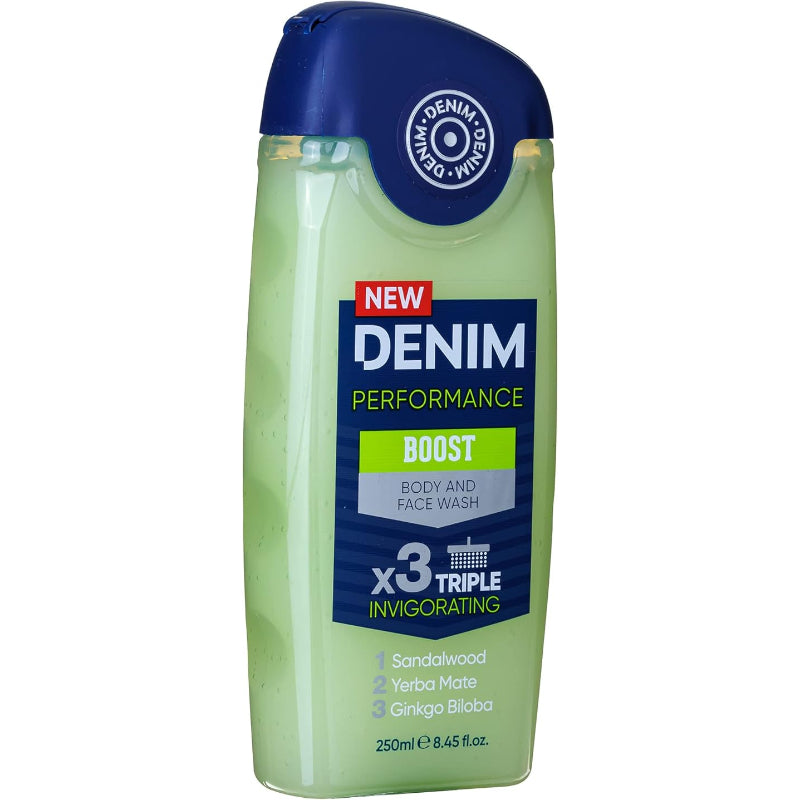 Denim Performance Boost Body and Face Wash X 3 Triple Invigorating 250 ml
