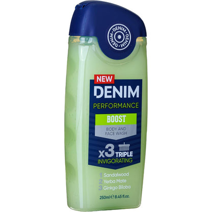 Denim Performance Boost Body and Face Wash X 3 Triple Invigorating 250 ml