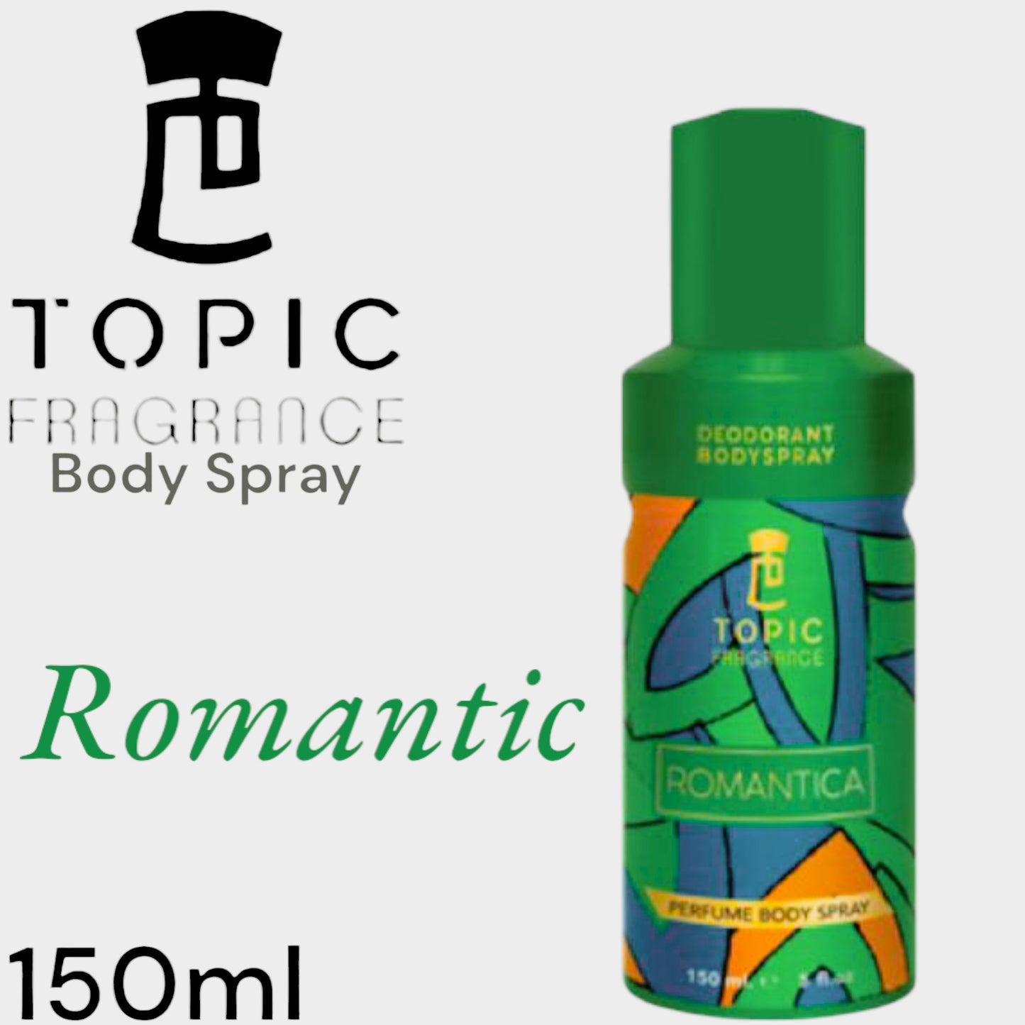 Topic Fragrance Romantica Perfume Body Spray 150ml Long-Lasting Romantic Scent