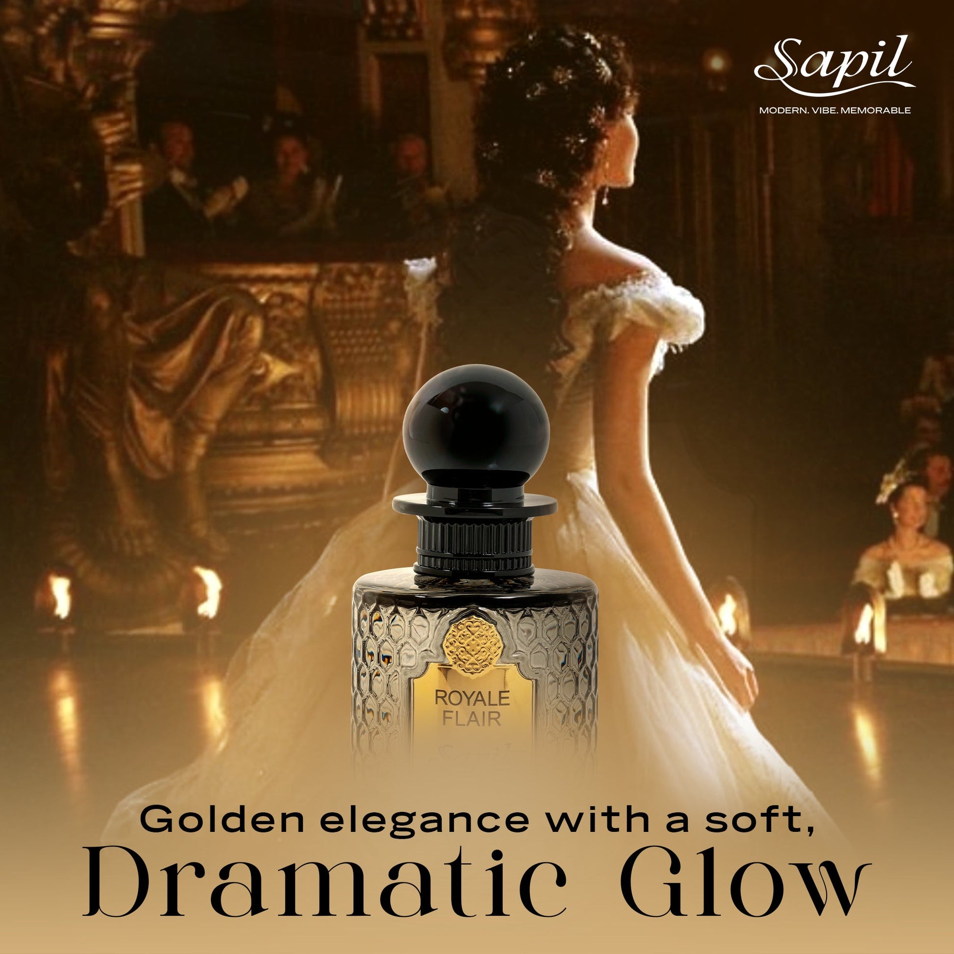 Sapil Royale Flair Eau de Parfum for Men & Women 100ml - Long Lasting Luxury Floral Woody Fragrance Perfume with Elegant Unis
