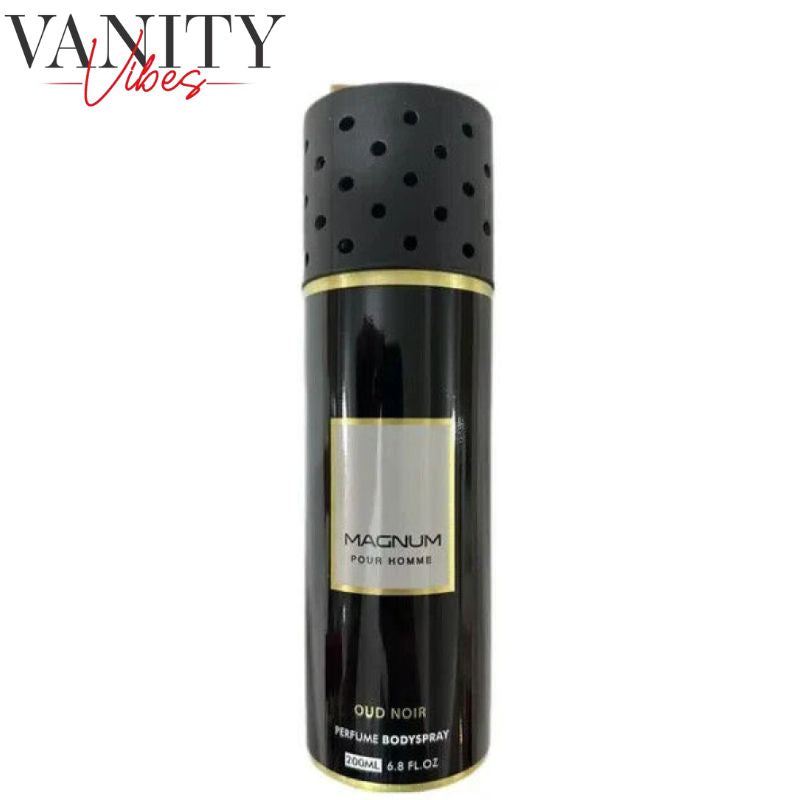 Armaf Magnum Pour Homme Oud Noir Perfume Body Spray 200ml Masculine Oud & Bold Fragrance