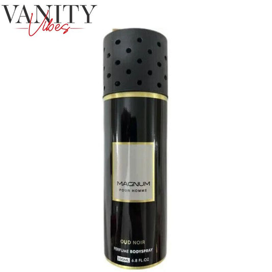 Armaf Magnum Pour Homme Oud Noir Perfume Body Spray 200ml Masculine Oud & Bold Fragrance