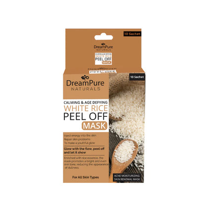 Dream Pure Naturals Calming & Age Defying White Rice Peel Off Mask (10 Sachet)