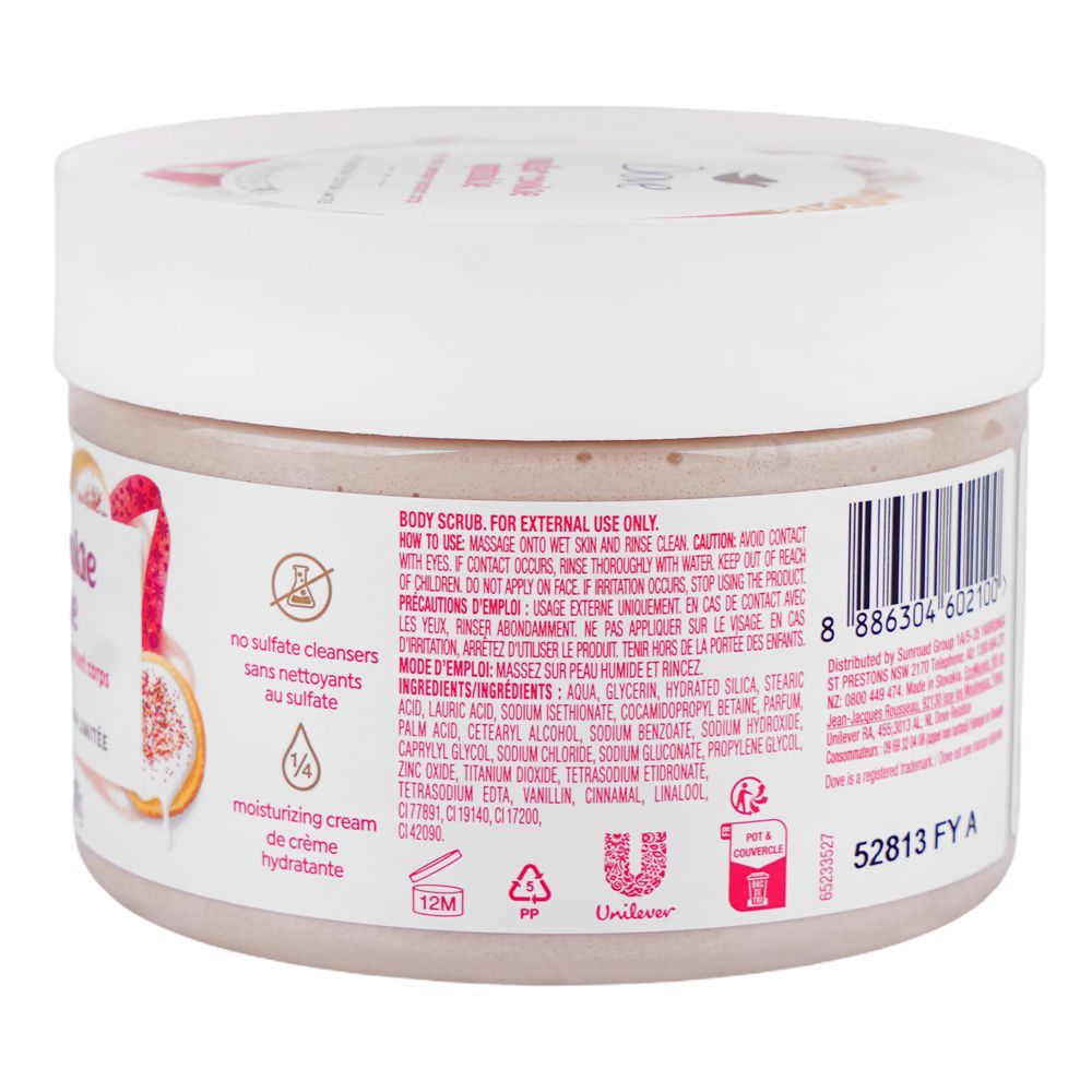 Dove Sugar Cookie Sprinkle Body Scrub Limited Edition 298g - Deep Exfoliating Body Scrub for Smooth Soft Skin, Dead Skin Remo