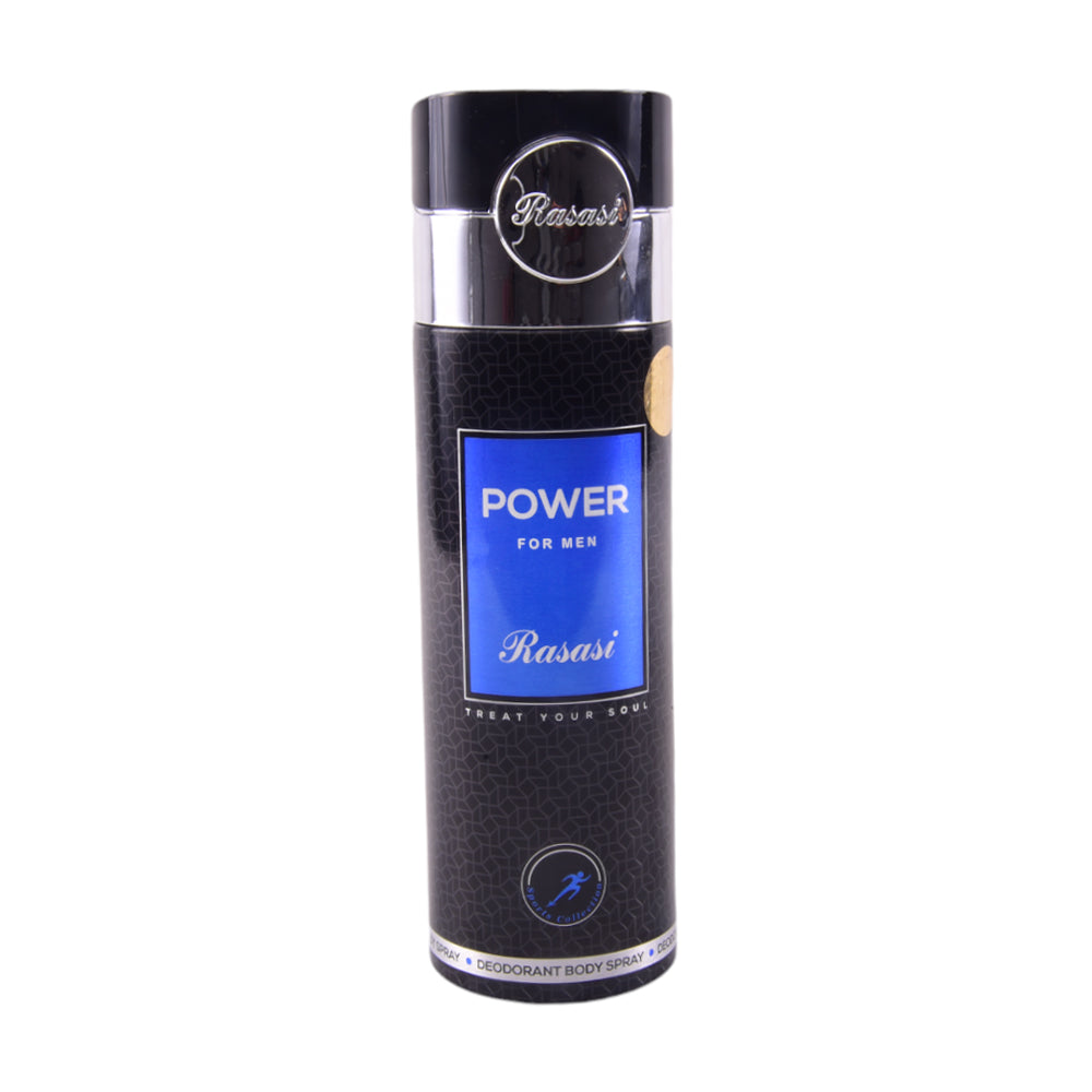 Rasasi Power For Men Deodorant Body Spray 200ml – Long Lasting Masculine Fragrance for Daily Freshness & Confidence