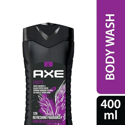Axe Excite 12h Long Lasting Fragrance 3 In 1 Body Wash 400ml