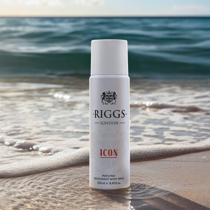 Riggs London Icon Perfumed Deodorant Body Spray 250ml Long-Lasting Fresh & Masculine Fragrance