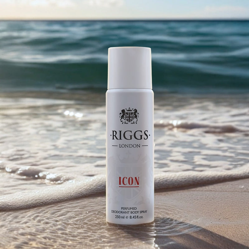 Riggs London Icon Perfumed Deodorant Body Spray 250ml Long-Lasting Fresh & Masculine Fragrance