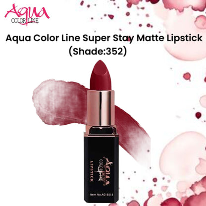 Aqua Color Line Super Stay Matte Lipstick (Shade:352)