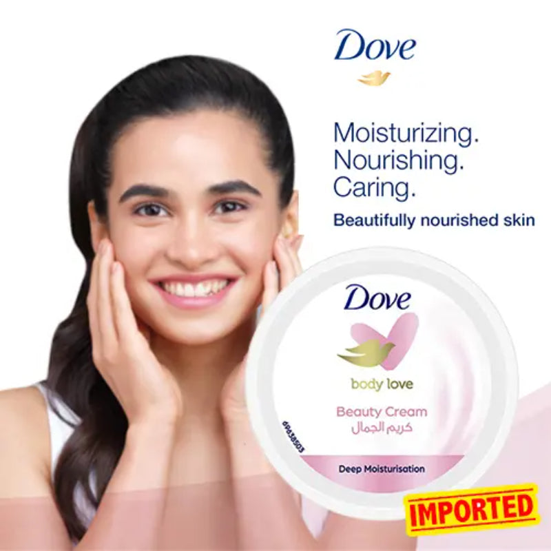 Dove Body Love Beauty Cream Deep Moisturisation 250ml - Intensive Hydrating Cream for Soft, Smooth & Healthy Glowing Skin