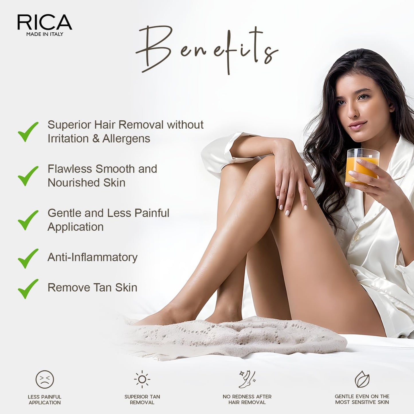 Rica White Chocolate Liposoluble Wax For Dry Skin 400ML