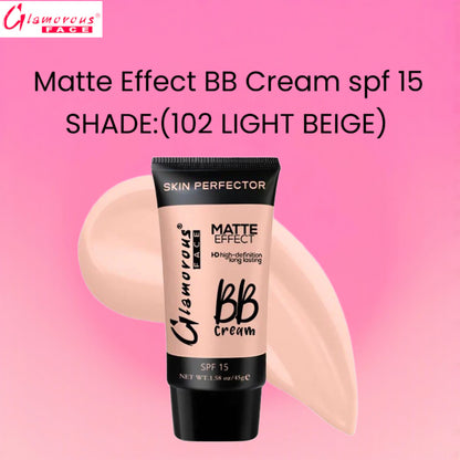 Glamorous Face Matte Effect BB Cream spf 15 (Shade:102 Light Beige)