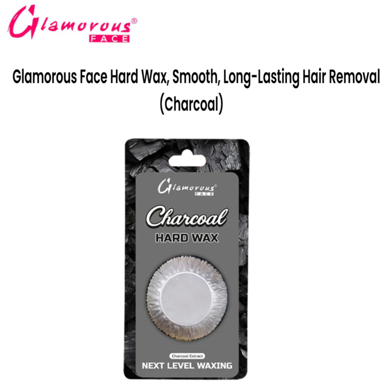 Glamorous Face Hard Wax, Smooth, Long-Lasting Hair Removal (Charcoal)