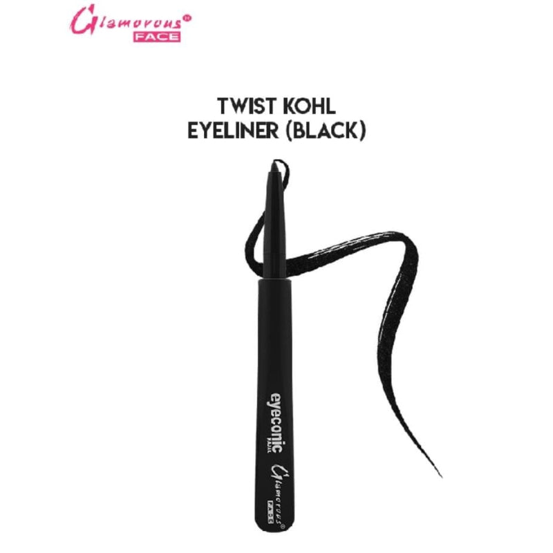 Glamorous Face Twist Kohl Eyeliner Iconic Pencil (BLACK)