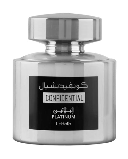 Lattafa Confidential Platinum Eau de Parfum for Women And Men 100 ml
