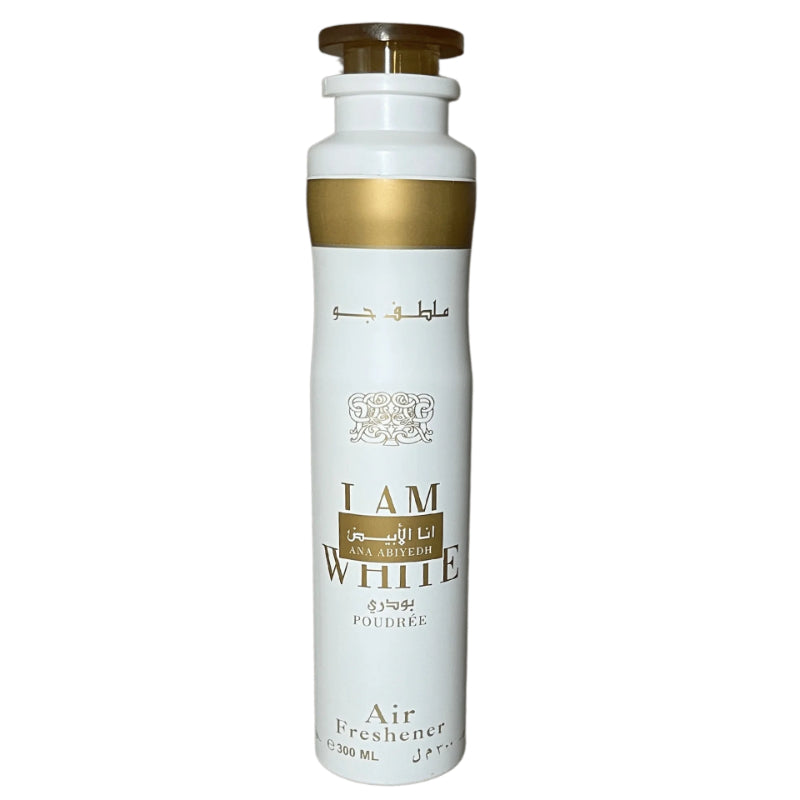 Lattafa Ana Abiyedh Poudree Air Freshener 300 ml Soft Fresh Home Fragrance & Long‑Lasting Freshness