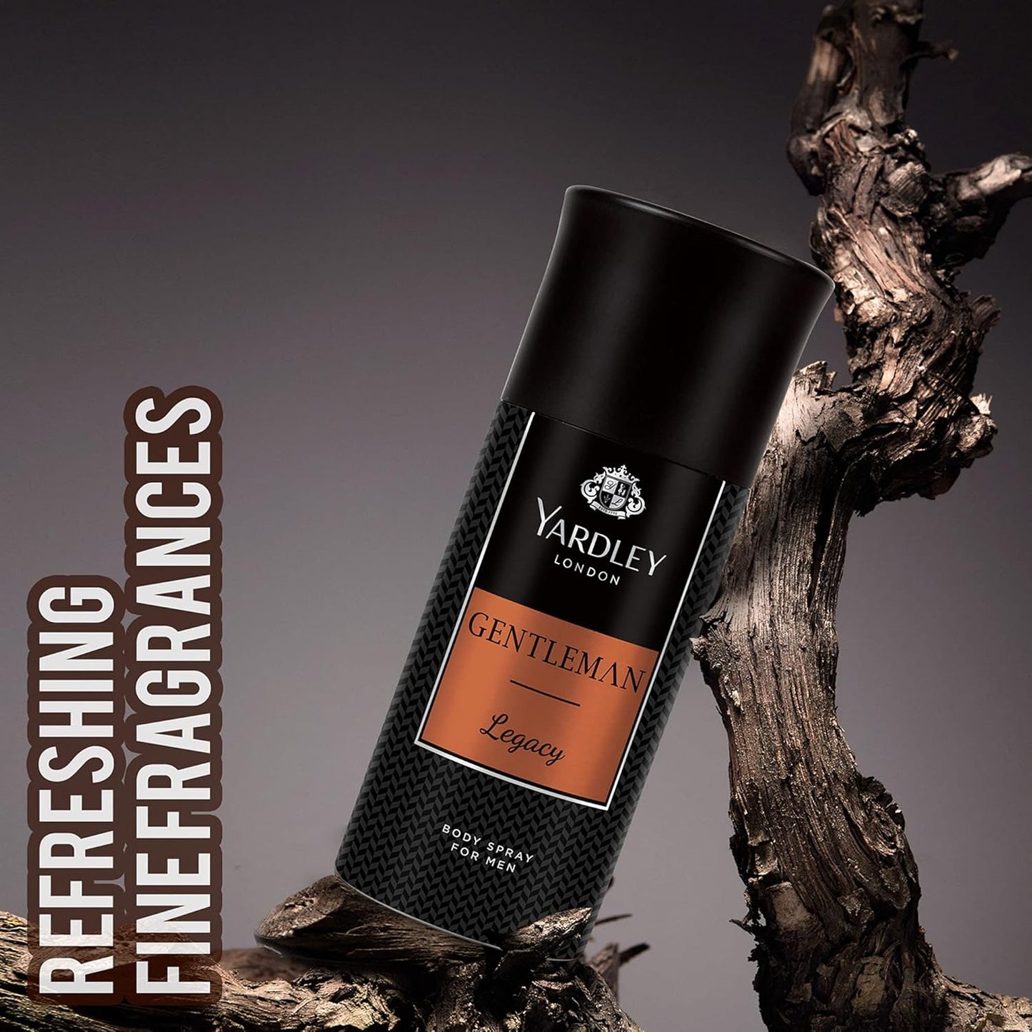 Yardley London Gentleman Legacy Body Spray for Men 150 ml Rich Masculine Fragrance & Long‑Lasting Freshness
