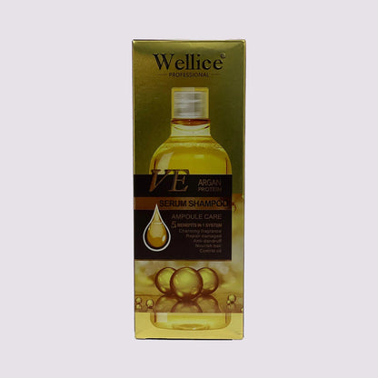 Wellice VE Argan Protein Serum Shampoo Ampoule Care 500ml - Deep Repair & Nourishing Hair Care for Smooth, Shiny & Strong Hai