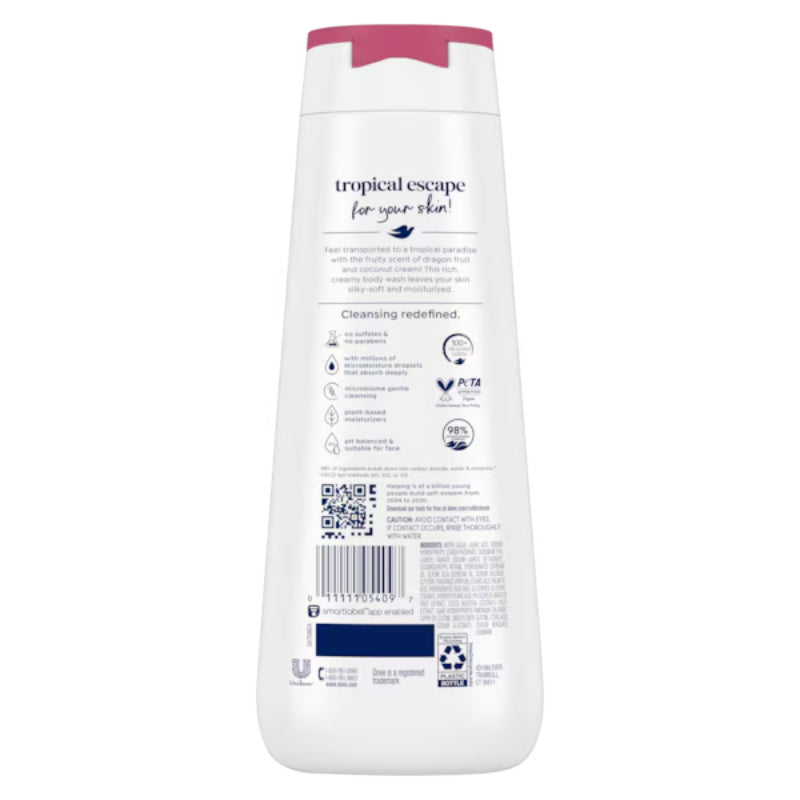 Dove Replenish Dragon Fruit & Coconut Cream Body Wash 20 Fl Oz -591ml