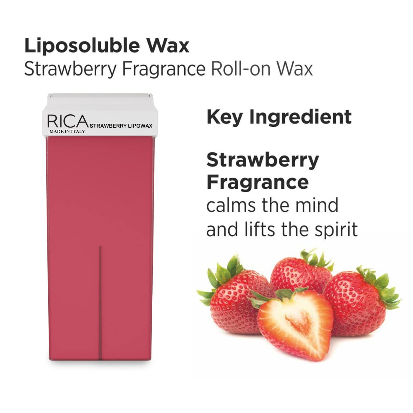 Rica Strawberry Combination Skin Roll on Wax Refill - 100 ML