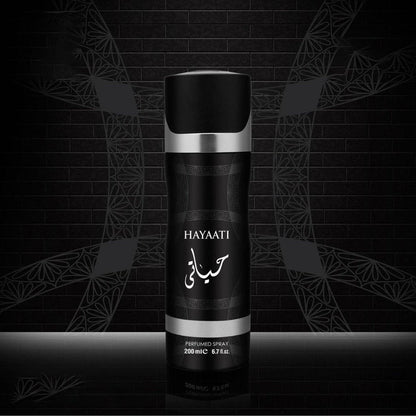 Hayaati Black By Lattafa Perfumed Body Spray 200ml